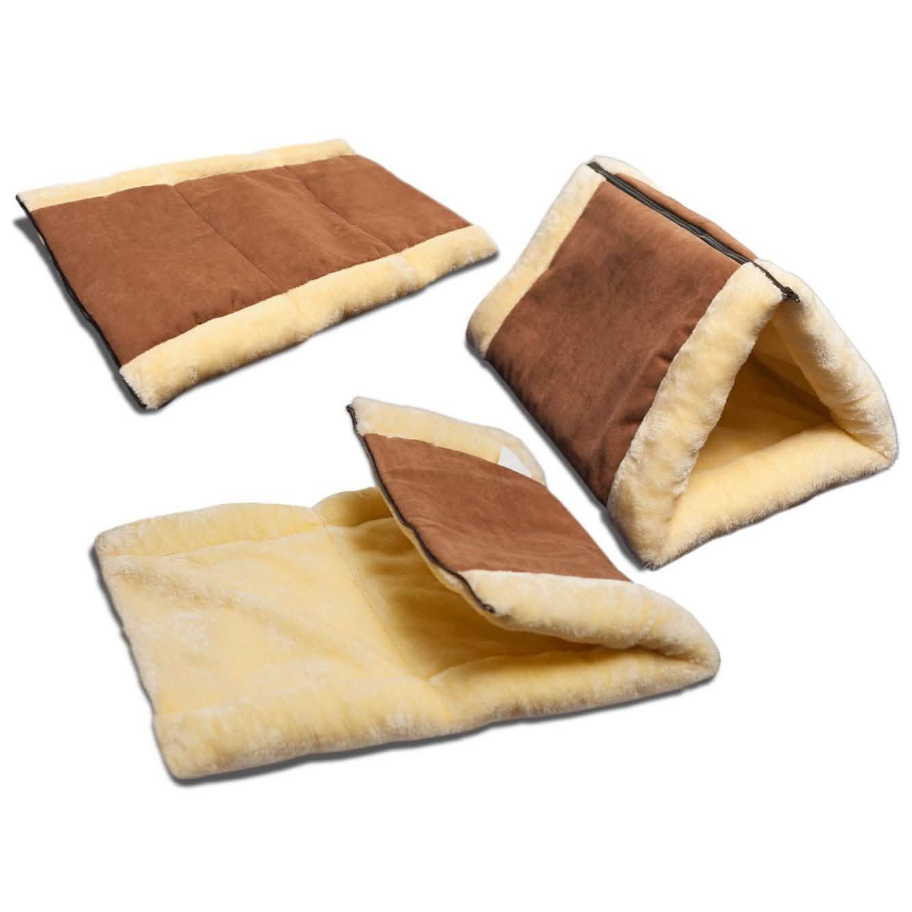 Niche/tapis polaire 2-en-1 pour chats et chiens