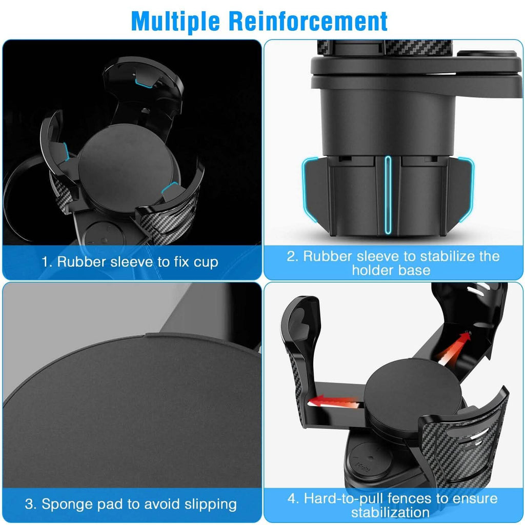 Support de téléphone universel 2-en-1 pour porte-gobelet de voiture