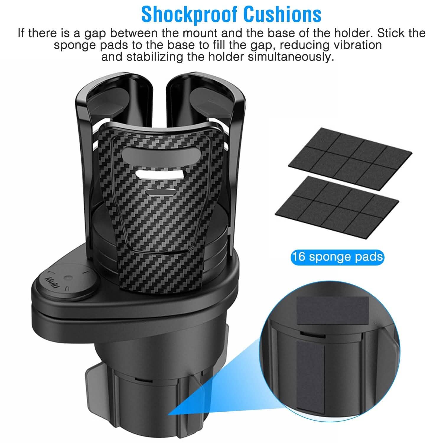 Support de téléphone universel 2-en-1 pour porte-gobelet de voiture