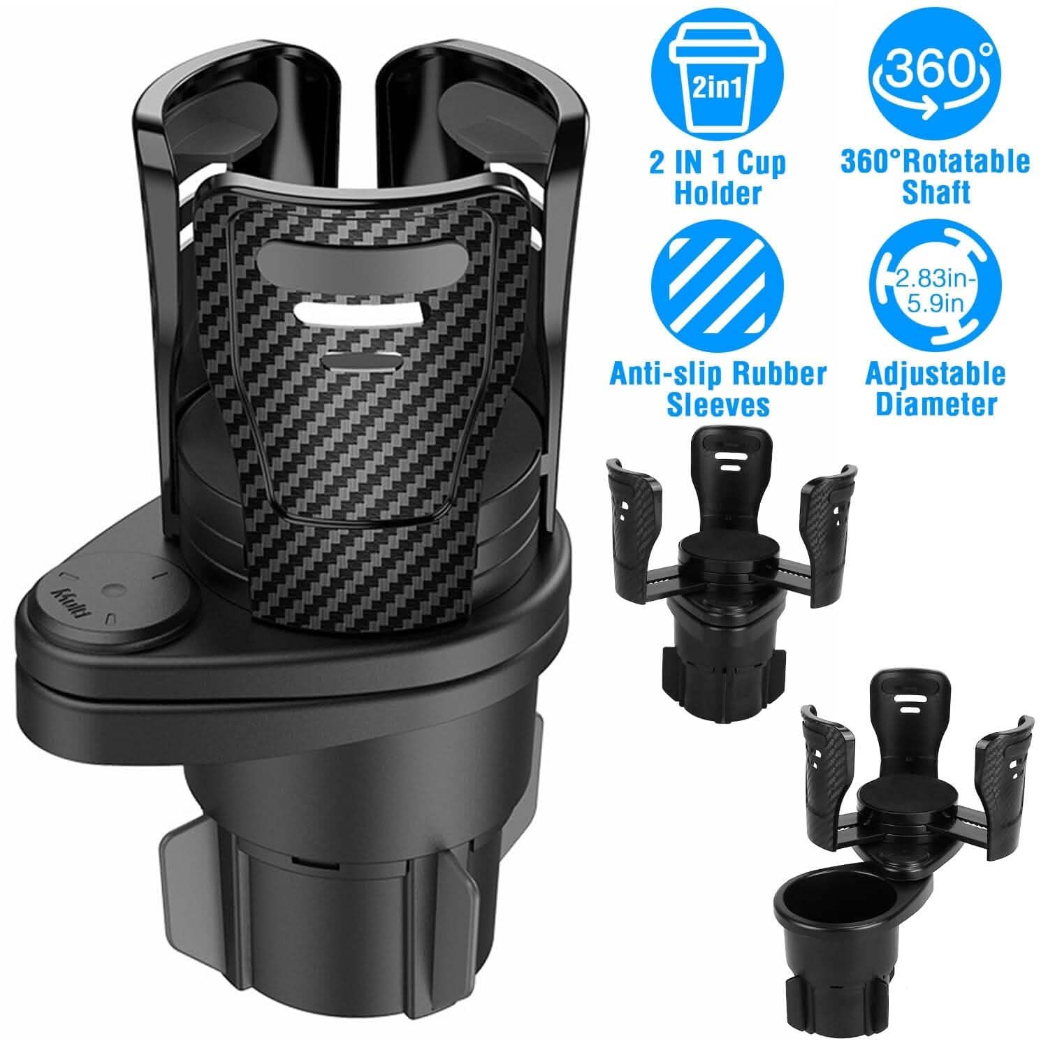 Support de téléphone universel 2-en-1 pour porte-gobelet de voiture