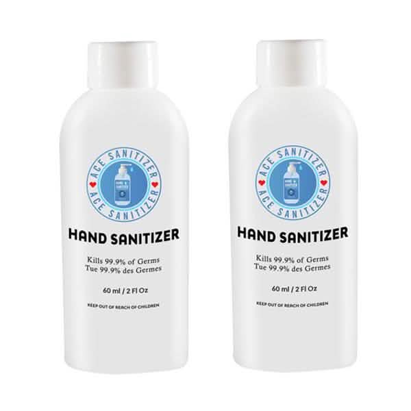 Lot de 2 : Flacon de 59 ml de gel hydroalcoolique à 70 %