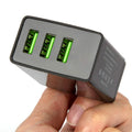 Lot de 2 : Adaptateur mural chargeur rapide 3 ports LED QC 3.0 USB avec prise américaine