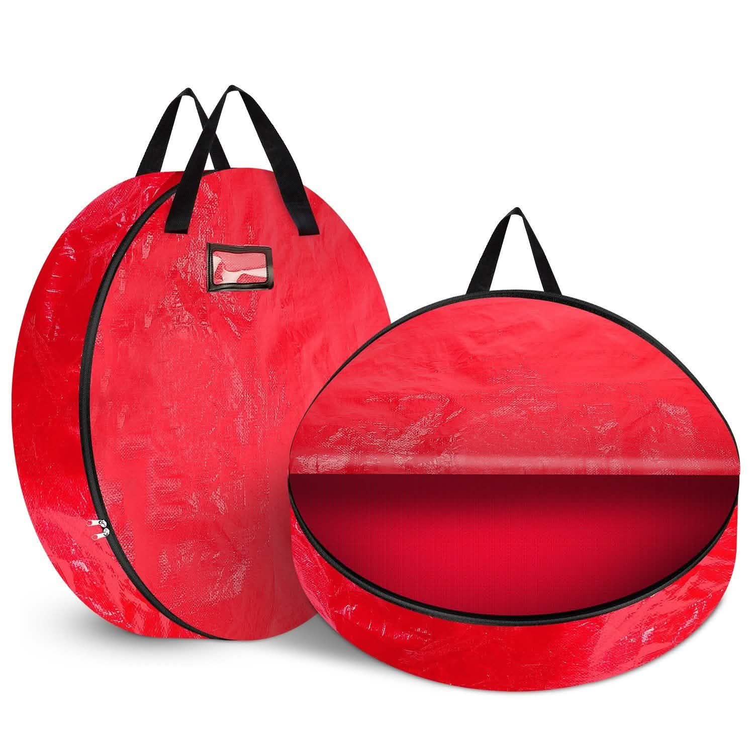 Lot de 2 : Housse de rangement pour couronne de Noël 76 cm 88L