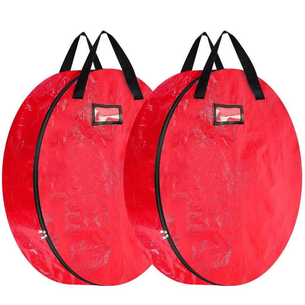Lot de 2 : Housse de rangement pour couronne de Noël 76 cm 88L