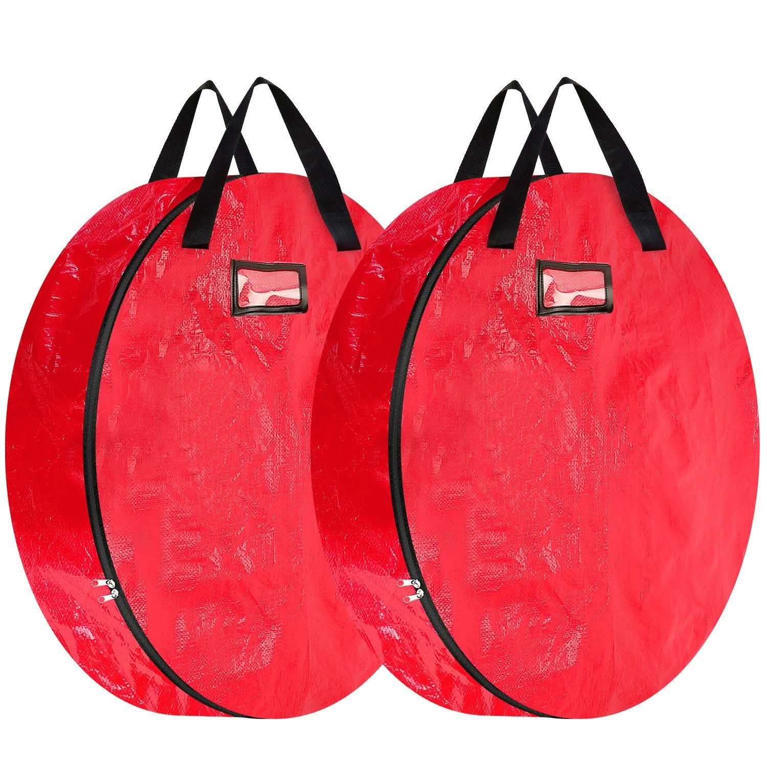 Lot de 2 : Housse de rangement pour couronne de Noël 76 cm 88L