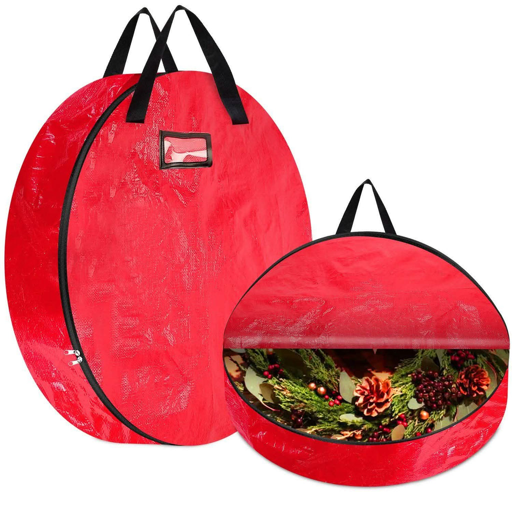 Lot de 2 : Housse de rangement pour couronne de Noël 76 cm 88L