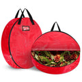 Lot de 2 : Housse de rangement pour couronne de Noël 76 cm 88L
