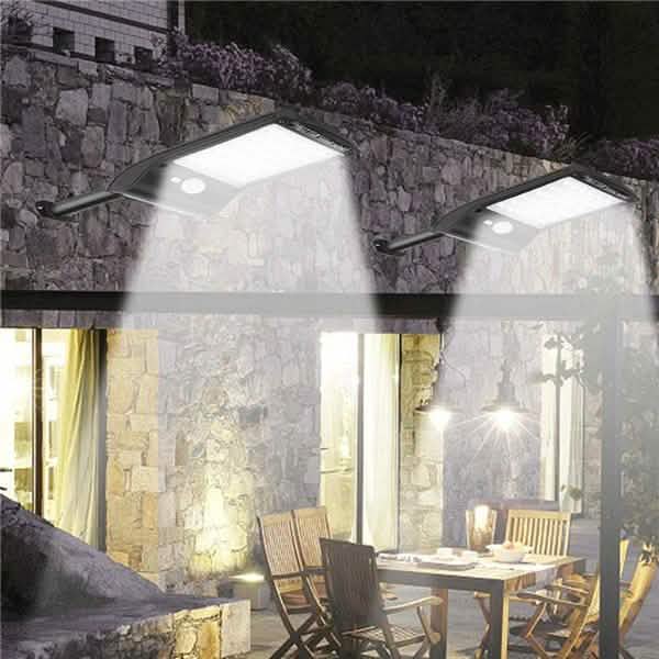 Lot de 2 : Lampe murale solaire à détecteur de mouvement 36 LED