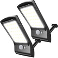 Lot de 2 : Lampe murale solaire à détecteur de mouvement 36 LED
