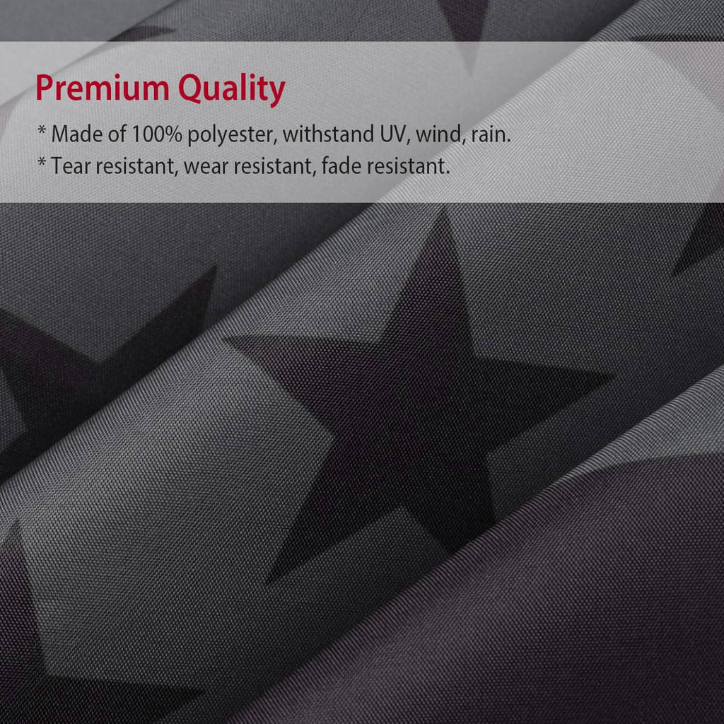 Paquet de 2 : Drapeau américain entièrement noir de 0,9 x 1,5 m