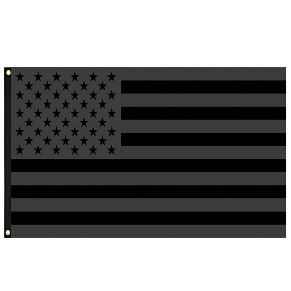 Paquet de 2 : Drapeau américain entièrement noir de 0,9 x 1,5 m