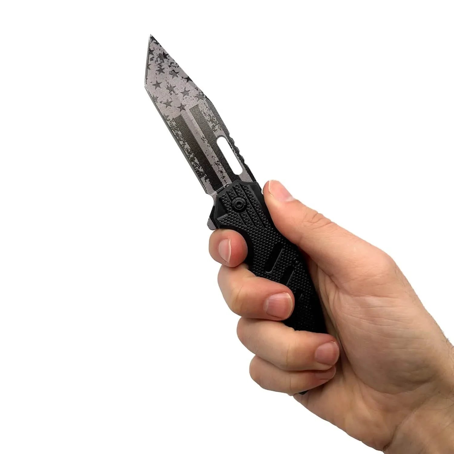 Paquet de 2 : Lame Tanto drapeau américain 4,75" avec manche en ABS