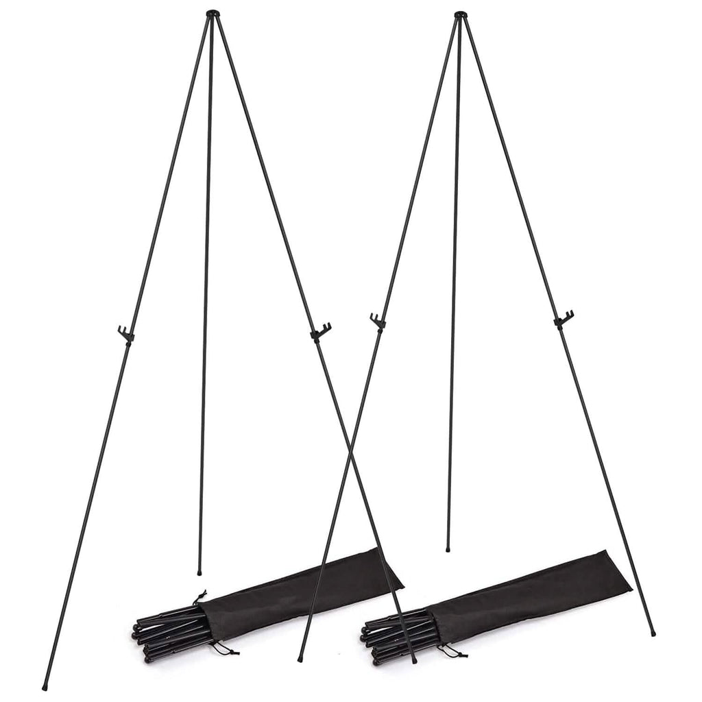 Lot de 2 : Chevalet trépied pliable en A de 155 cm en alliage de fer