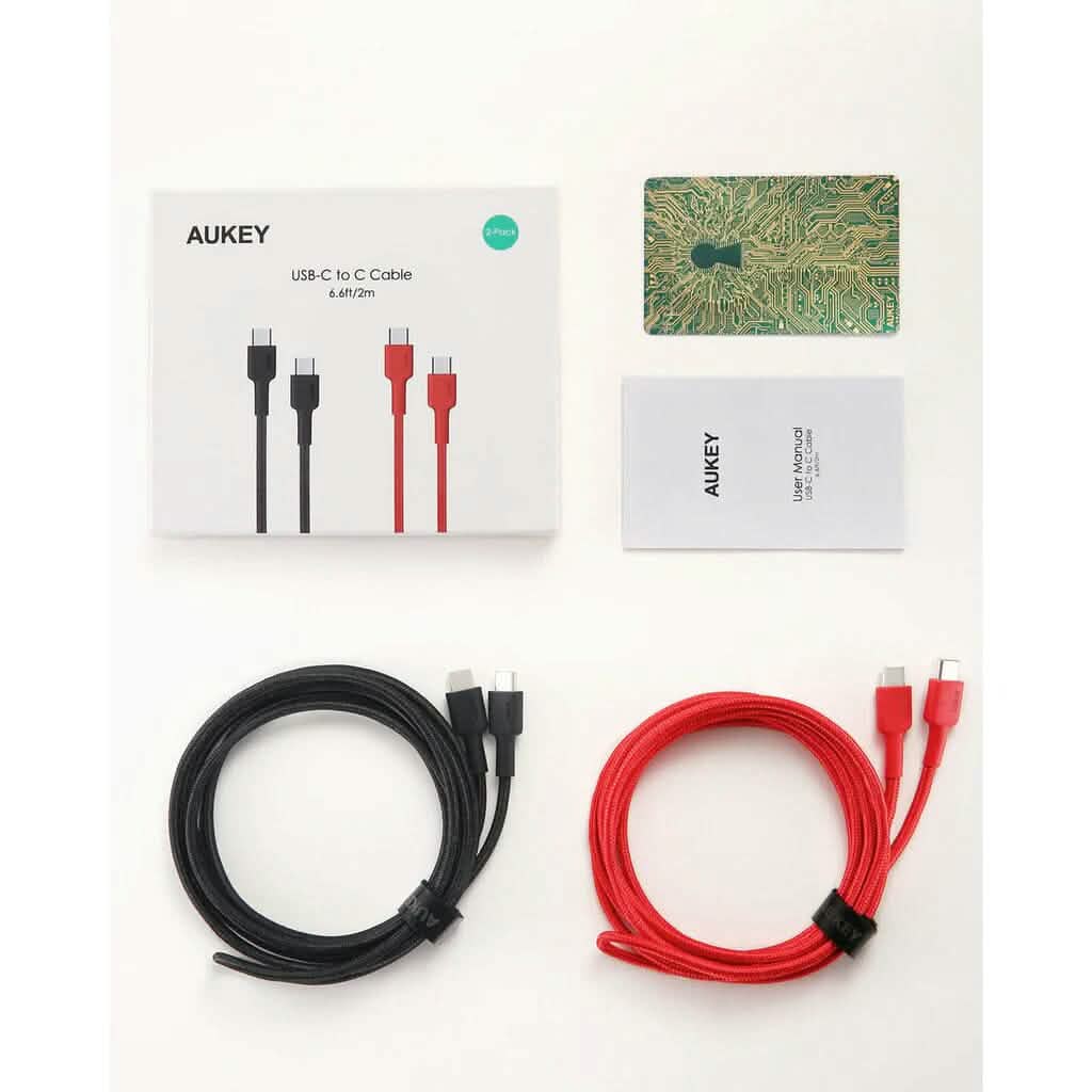 Lot de 2 : Câble USB C CB-CD28 de 2 m, câble USB C vers USB C