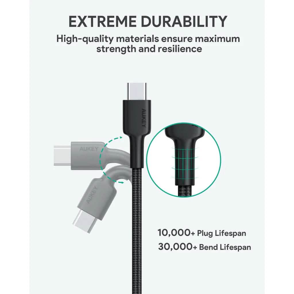 Lot de 2 : Câble USB C CB-CD28 de 2 m, câble USB C vers USB C