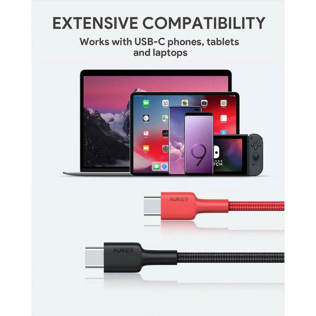 Lot de 2 : Câble USB C CB-CD28 de 2 m, câble USB C vers USB C