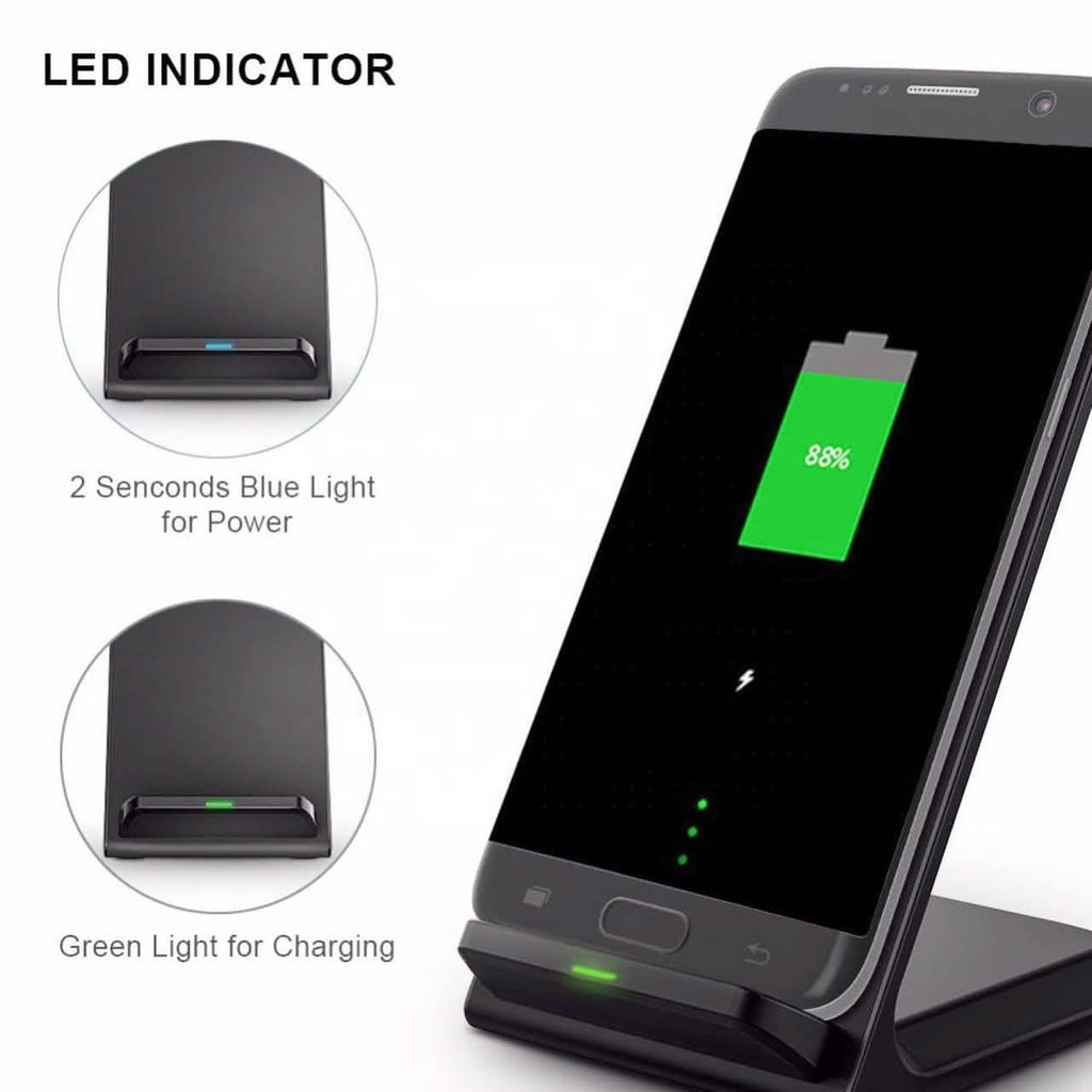 Lot de 2 : Chargeur rapide sans fil réglable pour appareil Qi