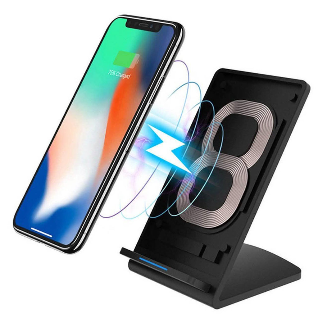 Lot de 2 : Chargeur rapide sans fil réglable pour appareil Qi