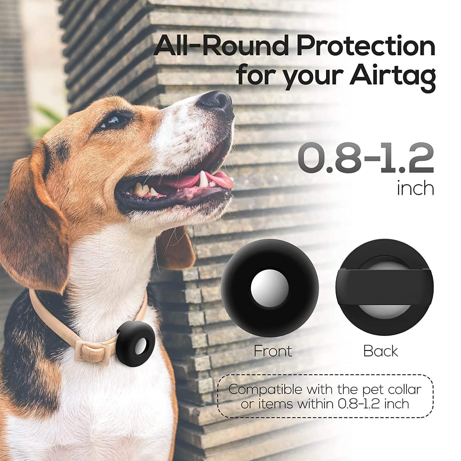 Lot de 2 : Support pour collier de chien AirTag