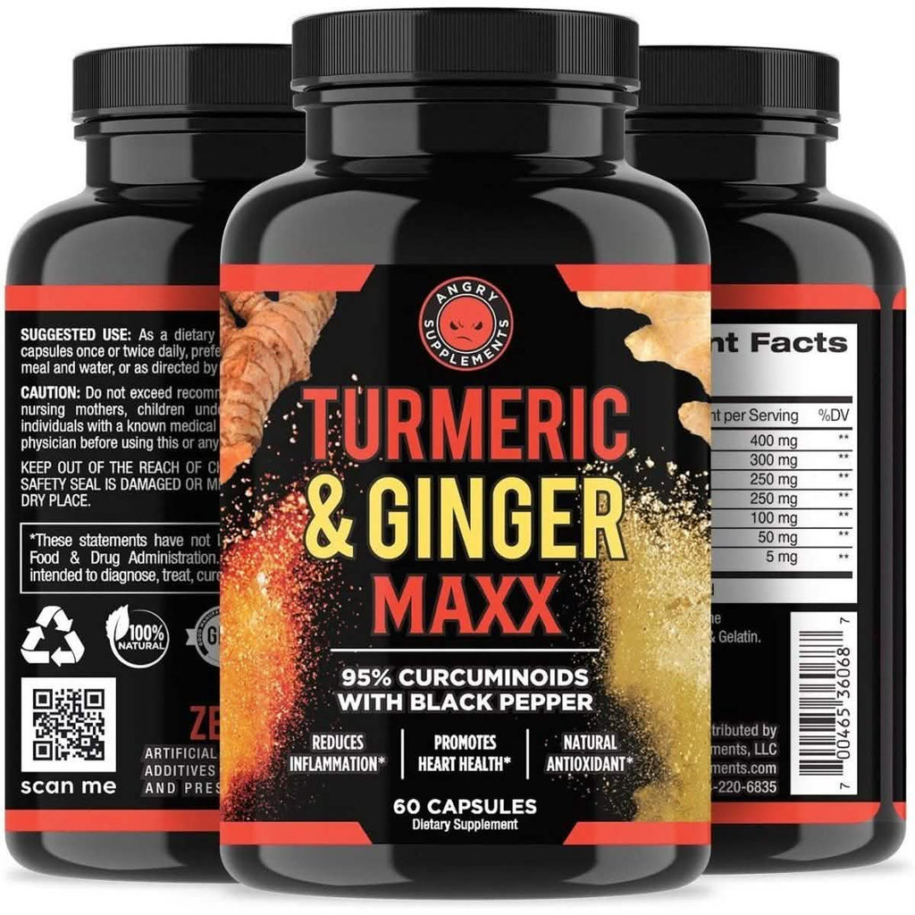 Lot de 2 : Vinaigre de cidre de pomme, betterave, curcuma et gingembre en capsules Angry Supplements
