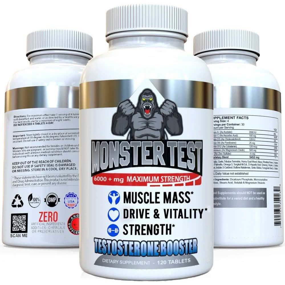 Lot de 2 : Angry Supplements Stimulateur de Testostérone pour Hommes