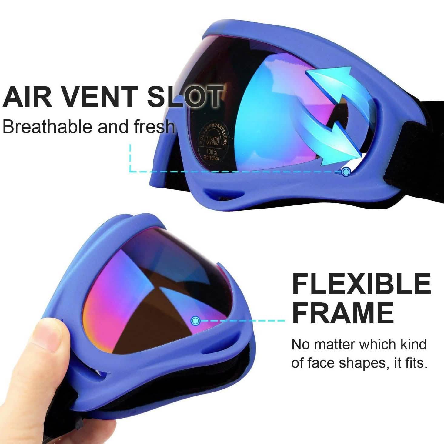 Lot de 2 : Lunettes de sport anti-rayures et anti-poussière