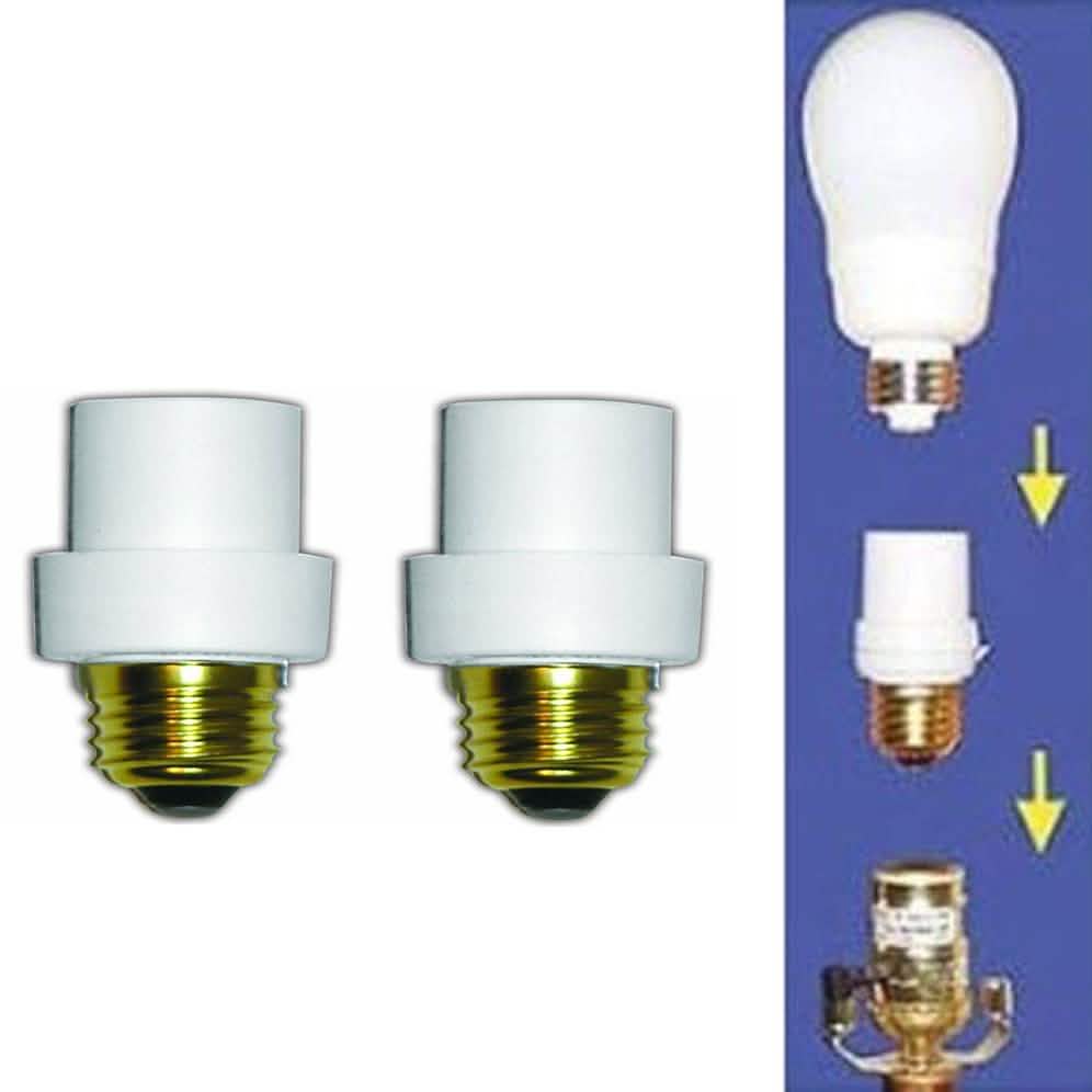 Lot de 2 : Capteurs de lampe automatiques Crépuscule/Aube Douille d'ampoule de sécurité
