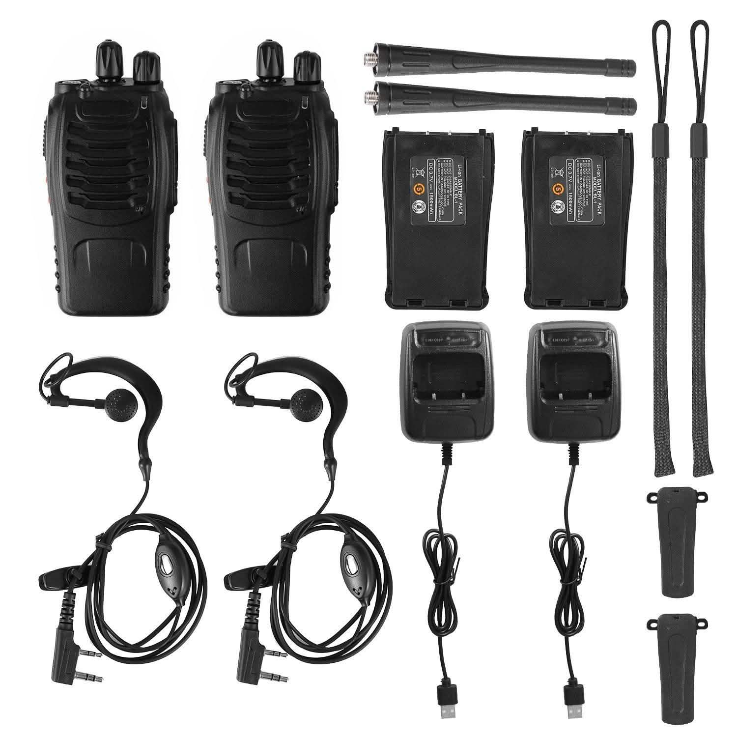 Lot de 2 : Talkies-walkies bidirectionnels Baofeng BF-888S