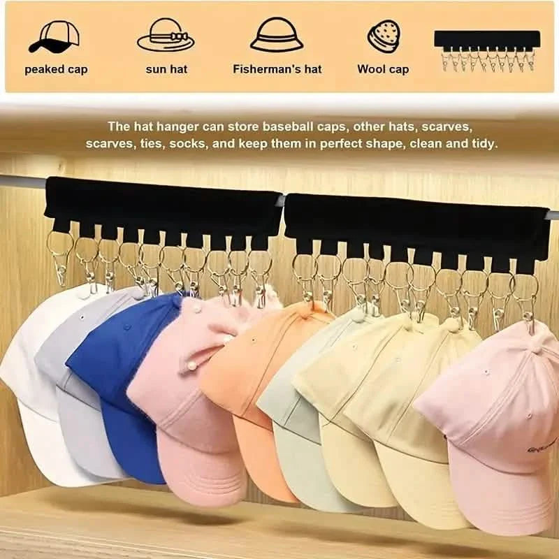 Lot de 2 : Cintre-organiseur pour casquettes de baseball