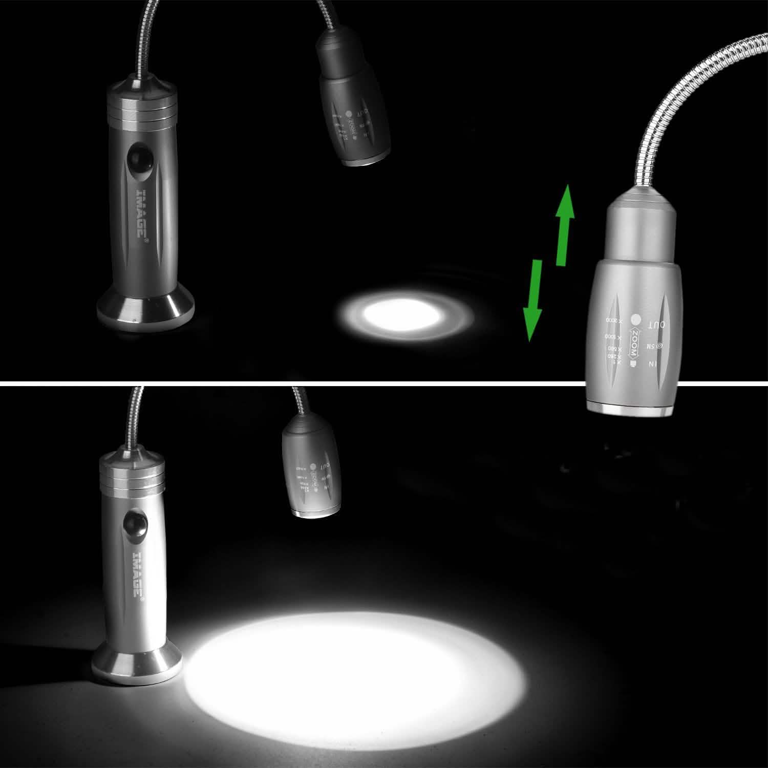 Lot de 2 : Lampe d'extérieur à col de cygne LED pour barbecue