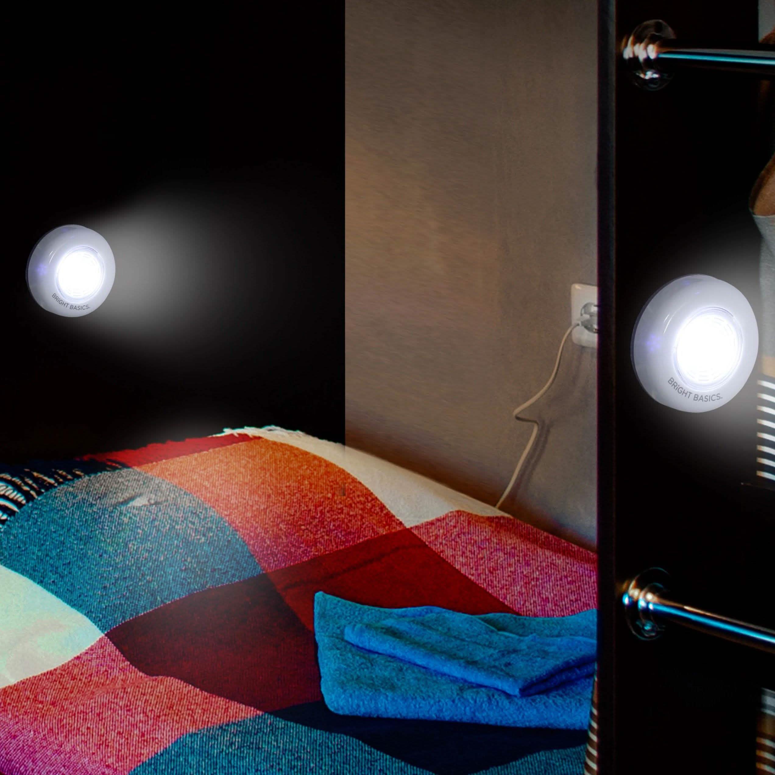 Lot de 2 : Projecteurs LED sans fil ultra-plats Bright Basics