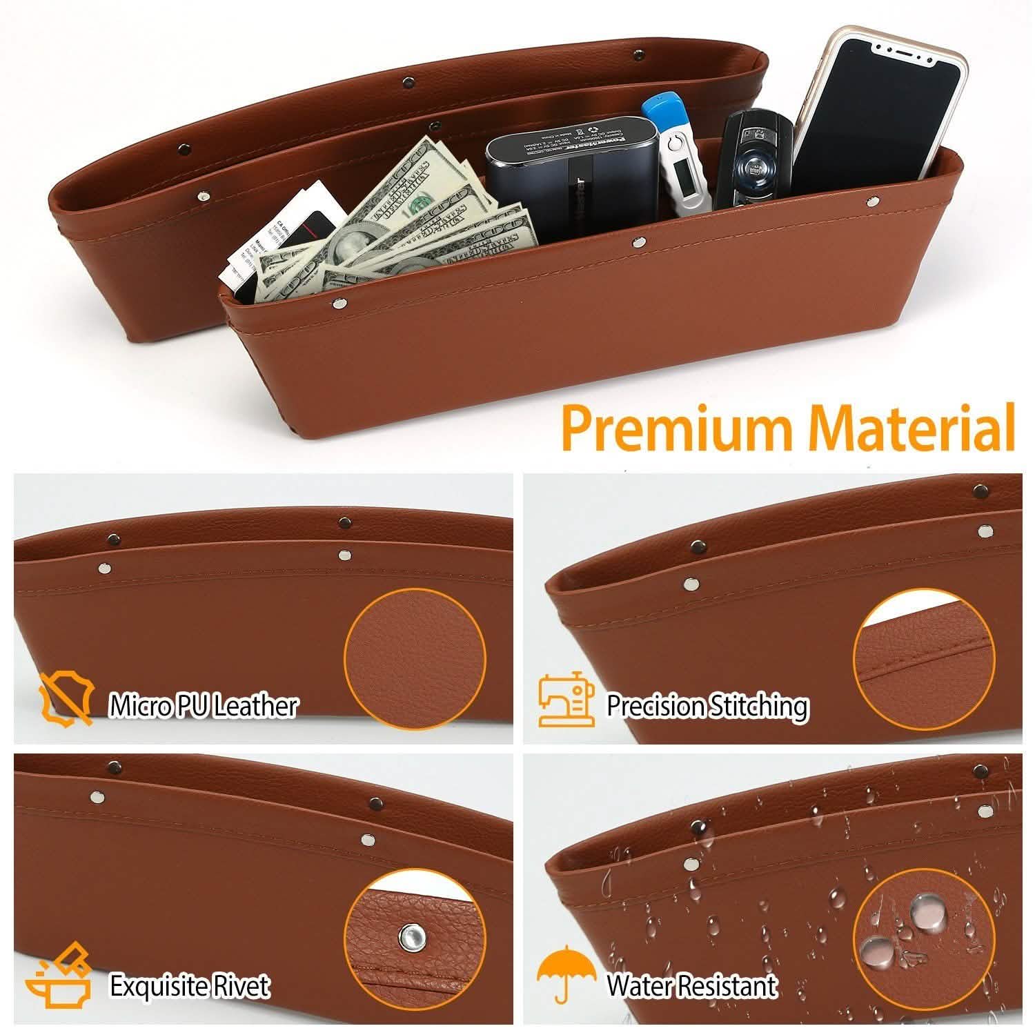 Lot de 2 : Pochette de rangement pour siège de voiture
