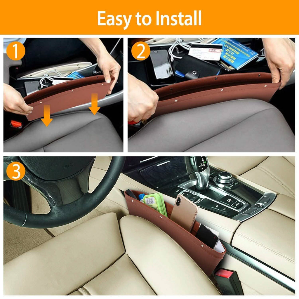 Lot de 2 : Pochette de rangement pour siège de voiture