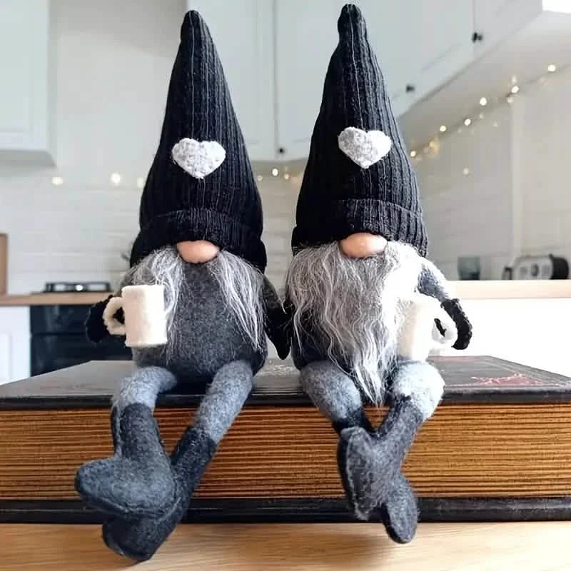 Lot de 2 : Poupée en peluche nain de café