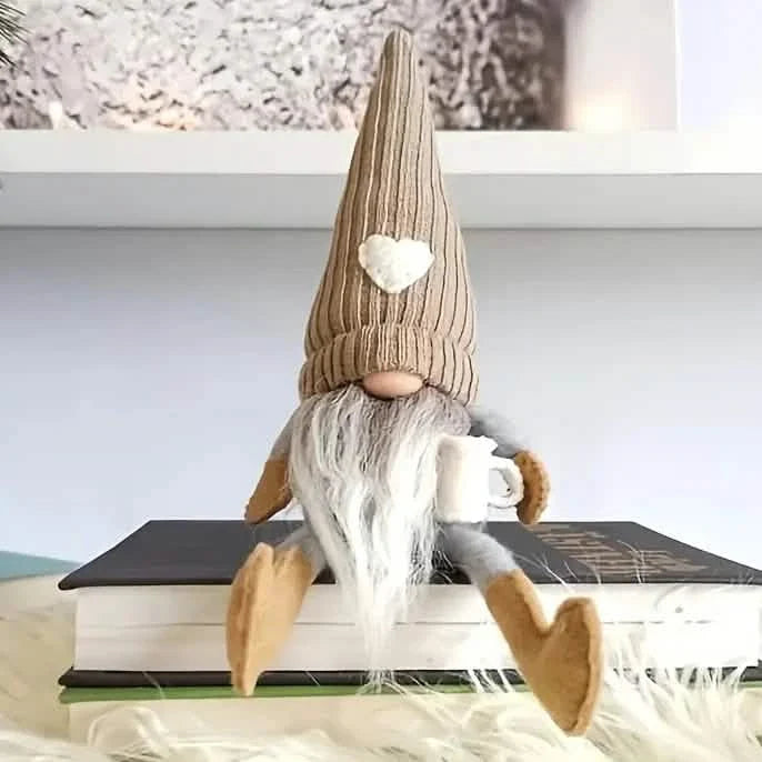 Lot de 2 : Poupée en peluche nain de café
