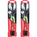 Lot de 2 : Brosse à dents Colgate 360 à piles au charbon