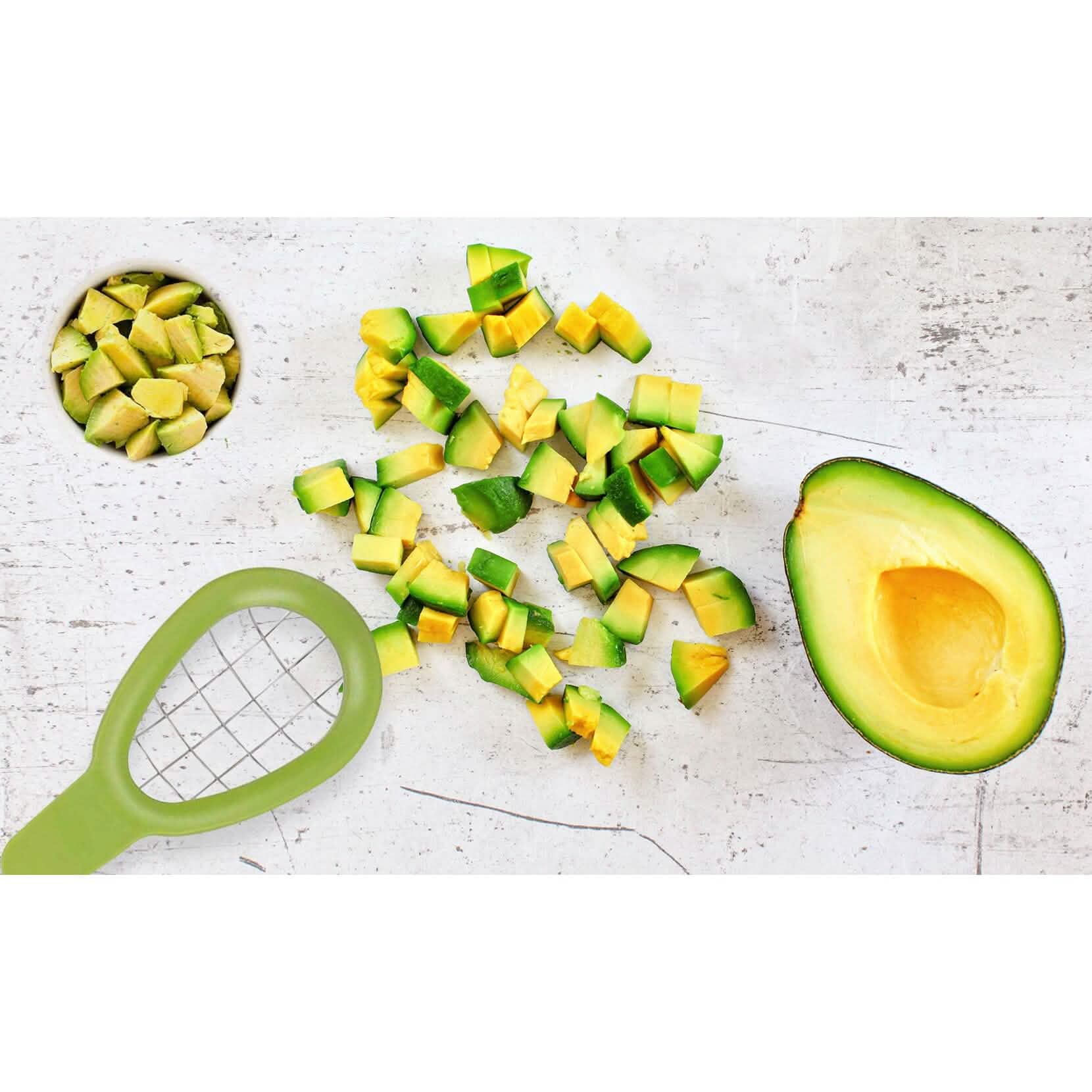 Lot de 2 : Coupe-avocat complet, dénoyauteur et éminceur