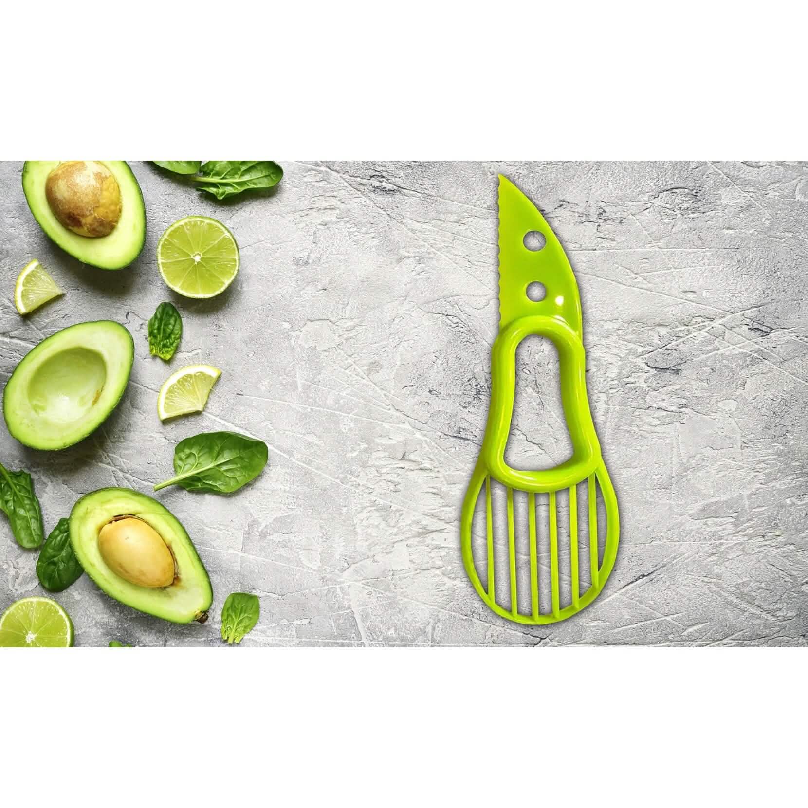 Lot de 2 : Coupe-avocat complet, dénoyauteur et éminceur