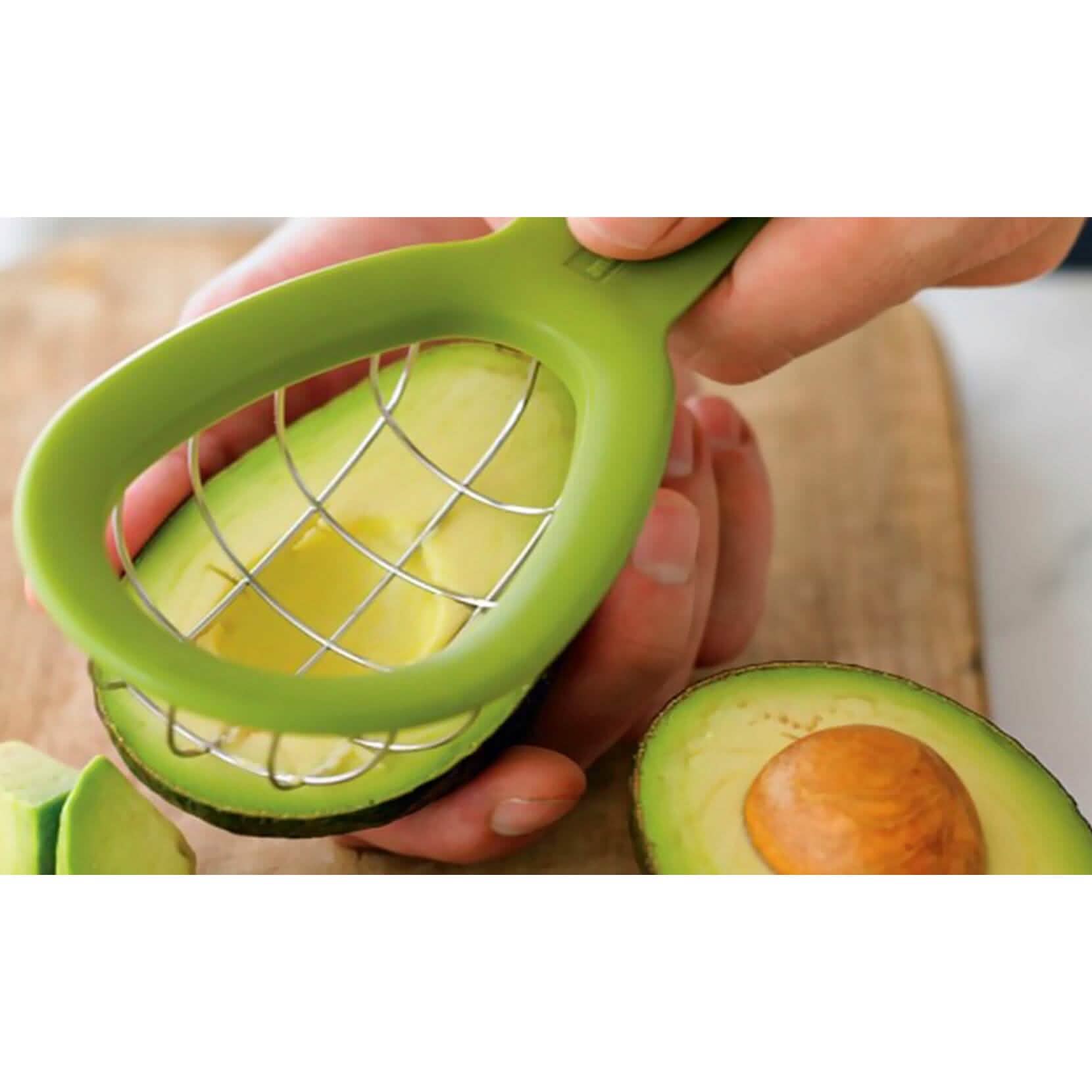 Lot de 2 : Coupe-avocat complet, dénoyauteur et éminceur