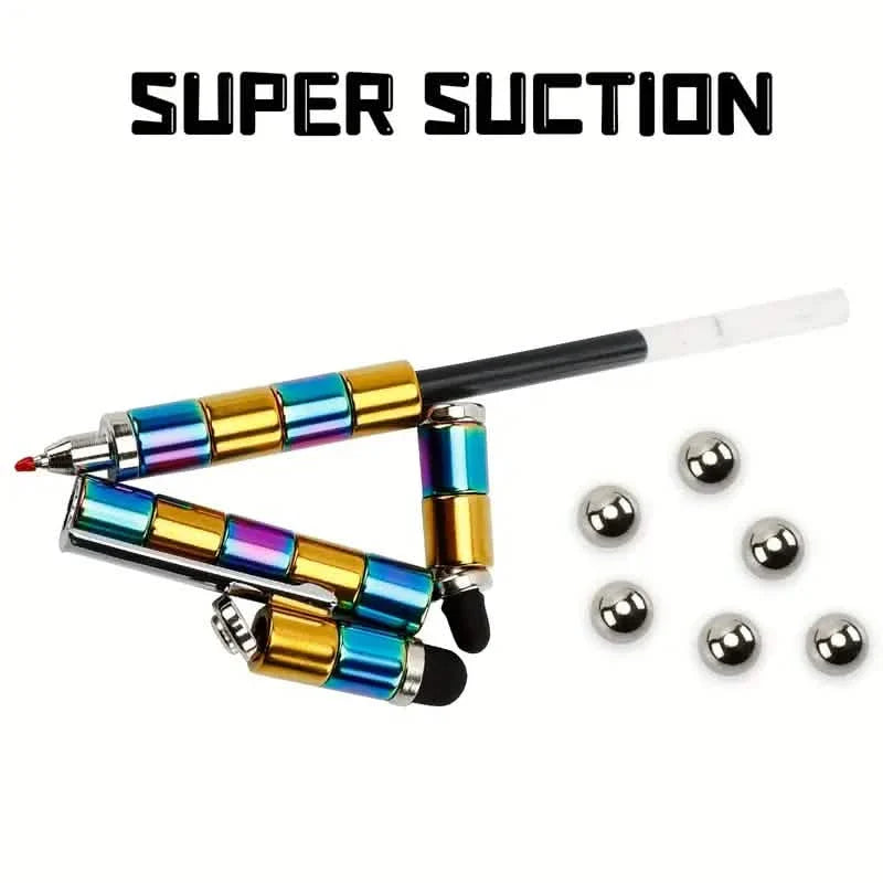 Lot de 2 : stylo métallique de décompression magnétique