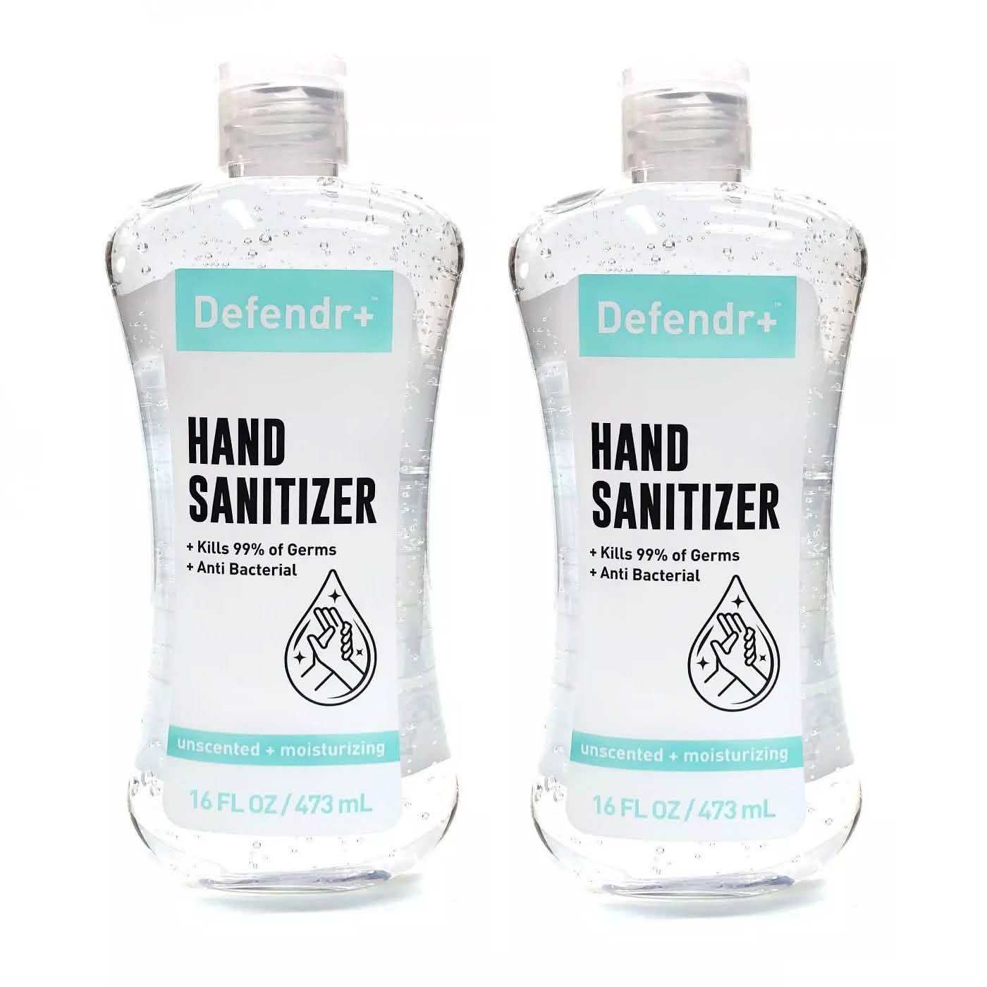 Lot de 2 : Désinfectant pour les mains antibactérien Defendr+