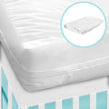 Paquet de 2 : Housse de matelas de berceau de luxe en vinyle avec fermeture éclair
