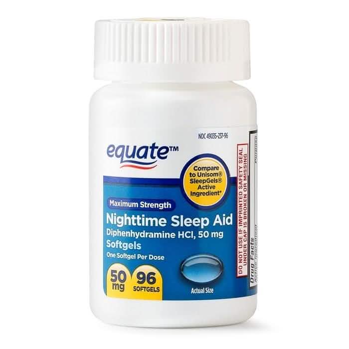 Paquet de 2 : Gélules Equate Force maximale pour le sommeil nocturne