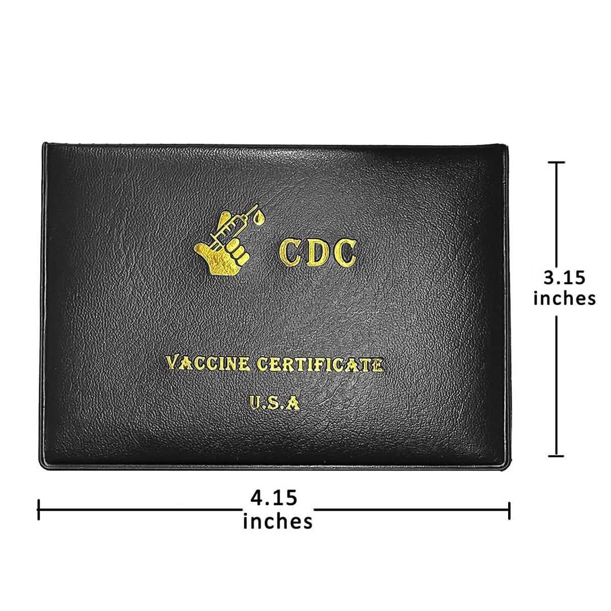 Lot de 2 : Porte-cartes de vaccination CDC en similicuir (protection de dossier d'immunisation)