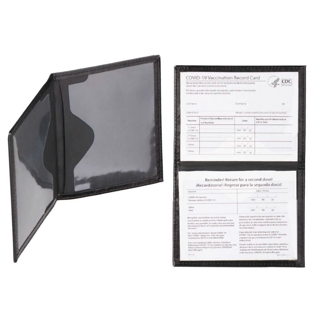 Lot de 2 : Porte-cartes de vaccination CDC en similicuir (protection de dossier d'immunisation)