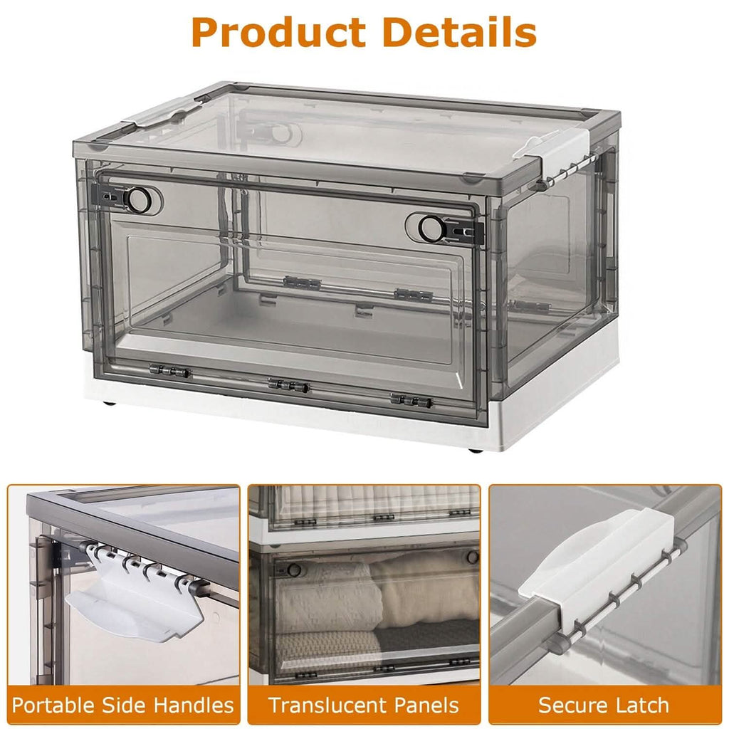 Lot de 2 : bacs de rangement pliables, organisateur de rangement pliable