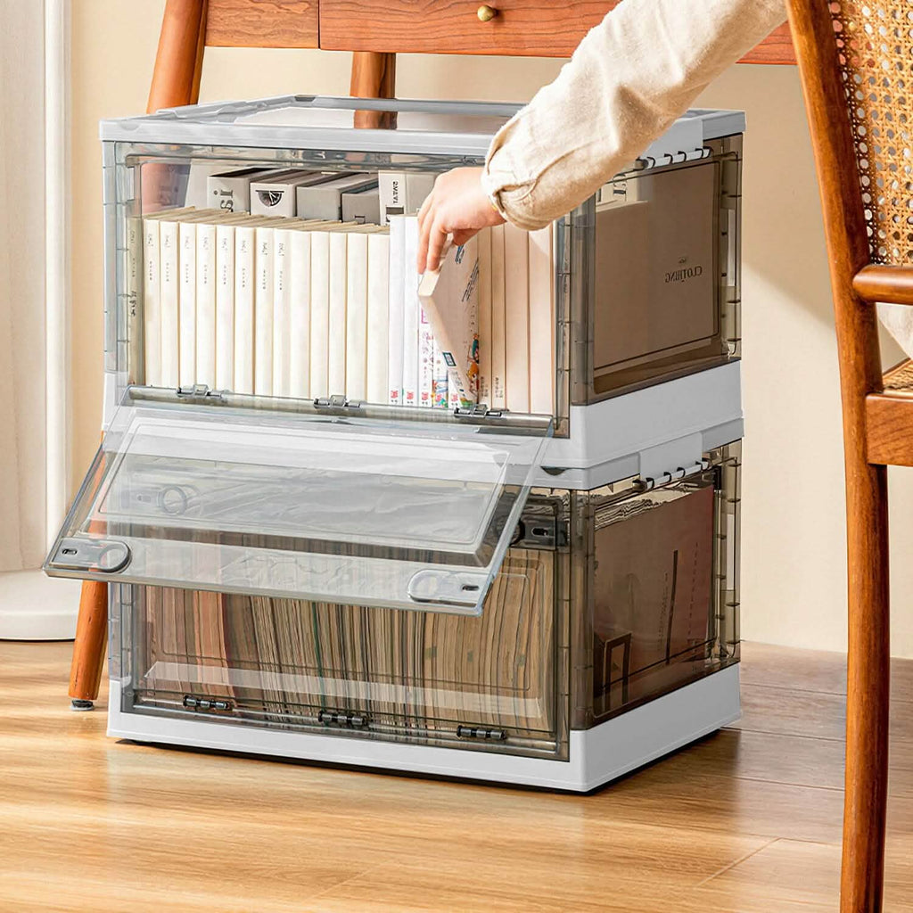 Lot de 2 : bacs de rangement pliables, organisateur de rangement pliable