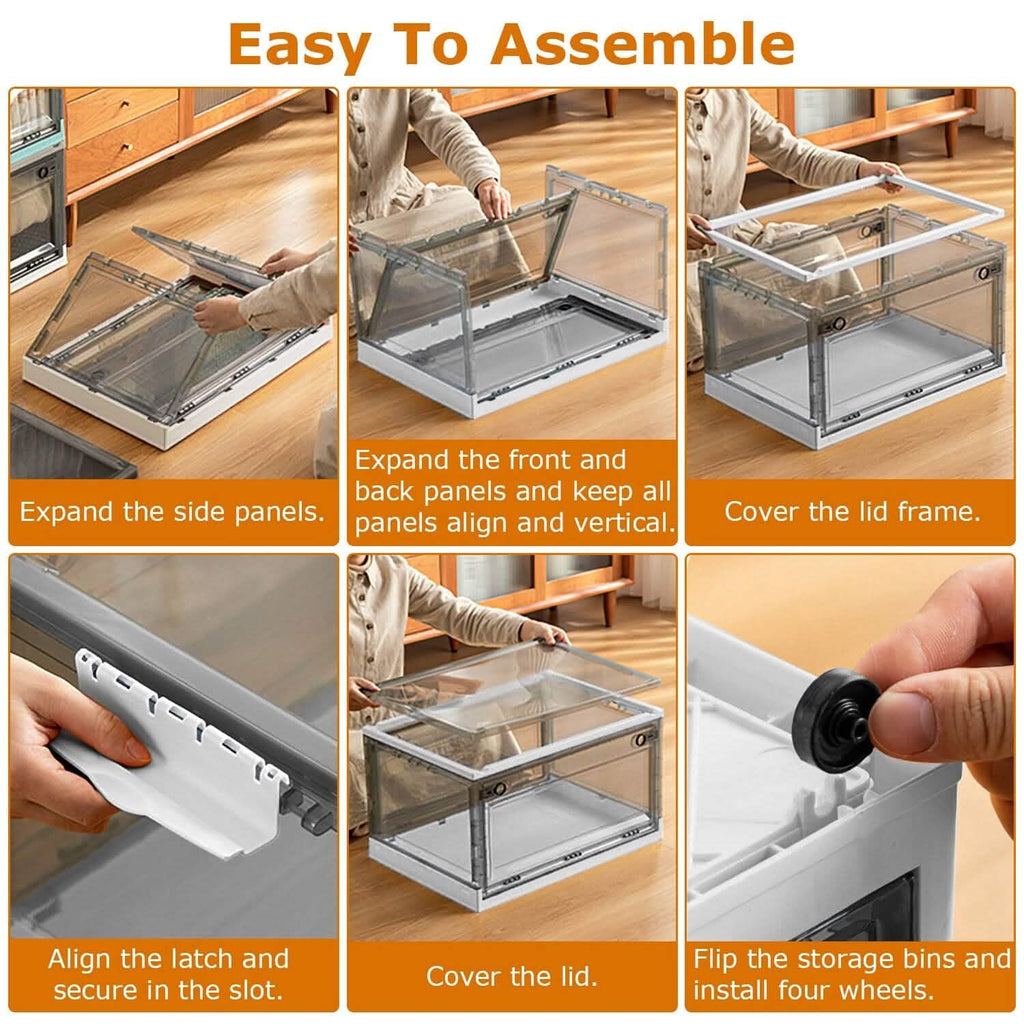Lot de 2 : bacs de rangement pliables, organisateur de rangement pliable
