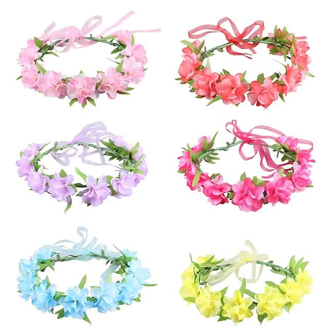 Lot de 2 : Accessoires pour cheveux en polyester, style floral pour fille