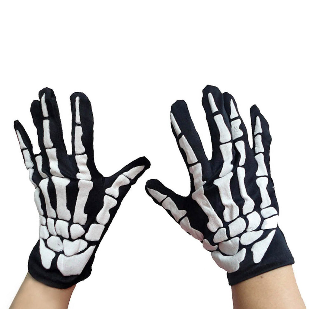 Lot de 2 paires : Gants phosphorescents Spécial Halloween